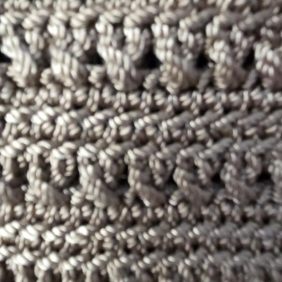 the SAK Crochet Crossbody Bag Woven Knit Purse Handbag Zip Brown. - Picture 4 of 11